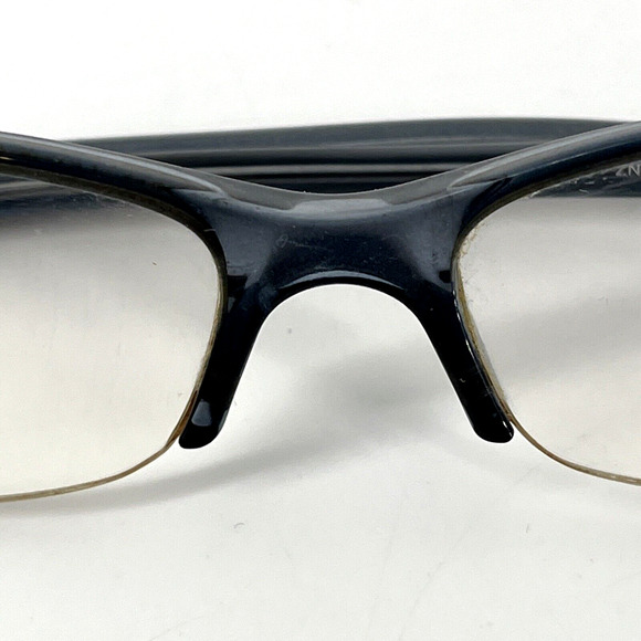 GUCCI GG 1505 ZN7 Eyeglass Frames Italy Half Rim 140 Clear Black Frame Side Logo - Picture 8 of 16